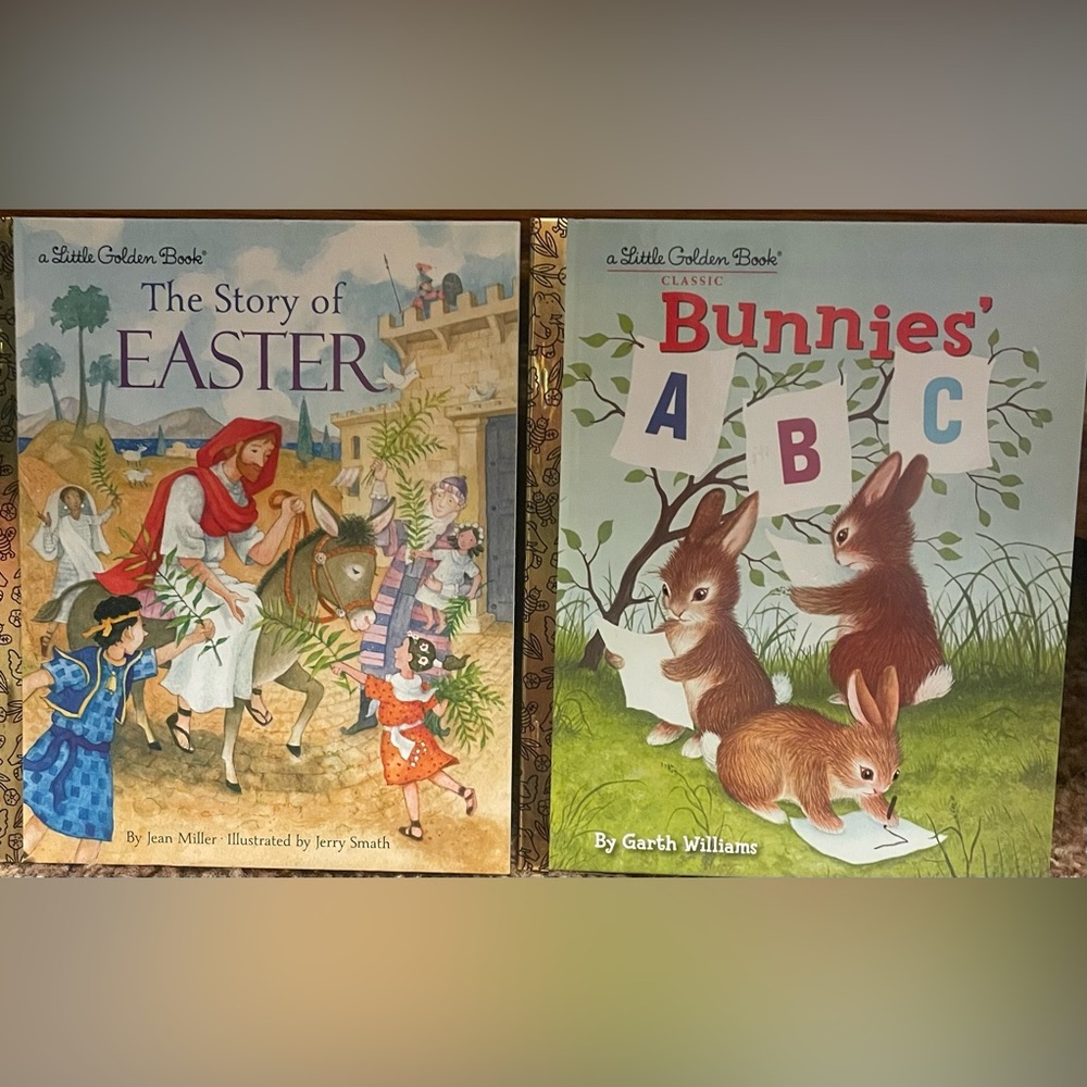 A little Golden Book Bundle Of 2 Easter Books. Easter Basket Stuffers NWT